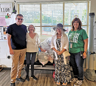 Socks donated to school